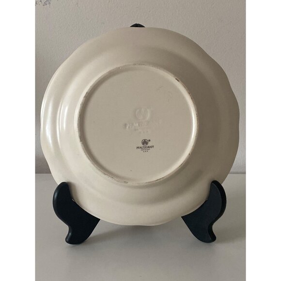 2 PFALTZGRAFF Tea Rose Floral Scalloped Soup Bowl Ivory Beige Ceramic Stoneware - Picture 9 of 13